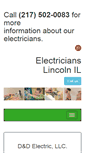 Mobile Screenshot of electricianslincolnil.com